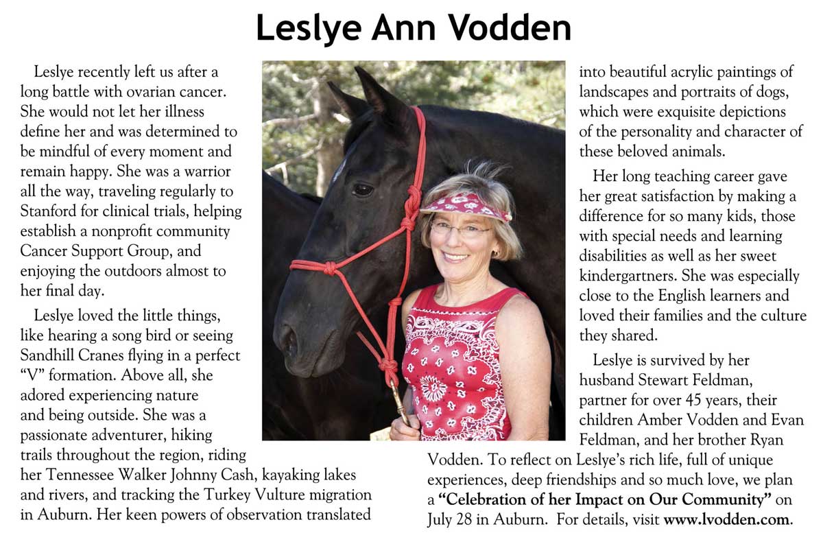 Leslye Obituary